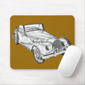 Morgan 1964 plus 4 Sport-Auto-Illustration Mousepad (Mit Mouse)