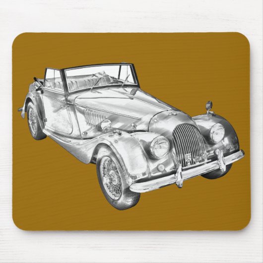 Morgan 1964 plus 4 Sport-Auto-Illustration Mousepad (Vorne)
