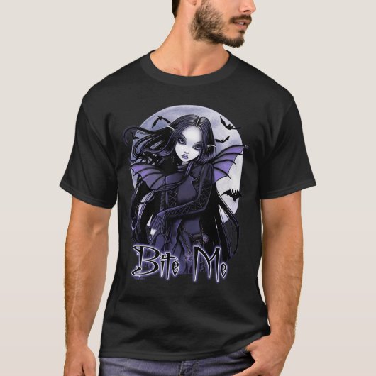 Morgan Bite Me Gothic Vampire Fairy T-Shirt (Vorderseite)