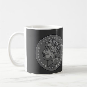 Morgan-Dollar graue runde Münze Kaffeetasse