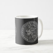 Morgan Dollar Gray Round Coin Kaffeetasse (VorderseiteRechts)