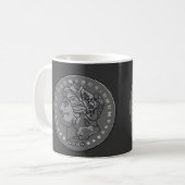 Morgan Dollar Gray Round Coin Kaffeetasse (Vorderseite Links)