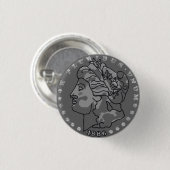 Morgan-Dollar-Königin Button (Vorne & Hinten)