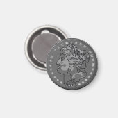 Morgan-Dollar-Königin Magnet (Vorderseite/Rückseite)