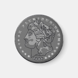 Morgan-Dollar-Königin-Münzkunst Magnet