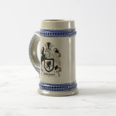 Morgan-Familienwappen Bierglas (Vorderseite Links)