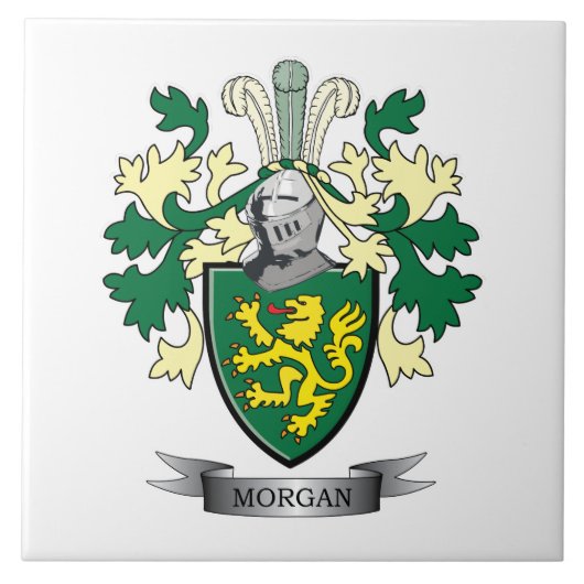 Morgan-Familienwappen-Wappen Fliese (Vorderseite)