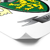 Morgan-Familienwappen-Wappen Poster (Ecke)