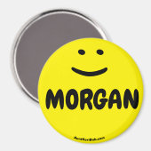 MORGAN gelber Lächelmagnet Magnet (Vorderseite/Rückseite)