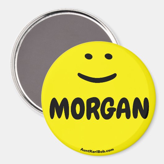 MORGAN gelber Lächelmagnet Magnet (Vorderseite/Rückseite)