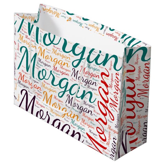 Morgan Große Geschenktüte (Vorderseite Schrägansicht)