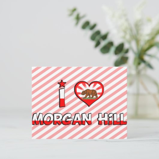 Morgan Hill, CA Postkarte (Stehend Vorderseite)