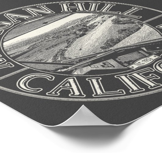 MORGAN HILL KALIFORNIA - DIABLO RANGE HILLS POSTER (Ecke)