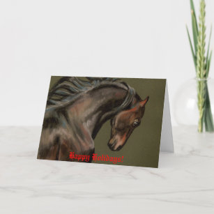 Morgan Horse Art Christmas Card Feiertagskarte