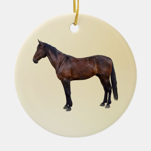 Morgan Horse im Profil Keramik Ornament (Vorne)