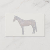 Morgan Horse im Profil Visitenkarte (Rückseite)