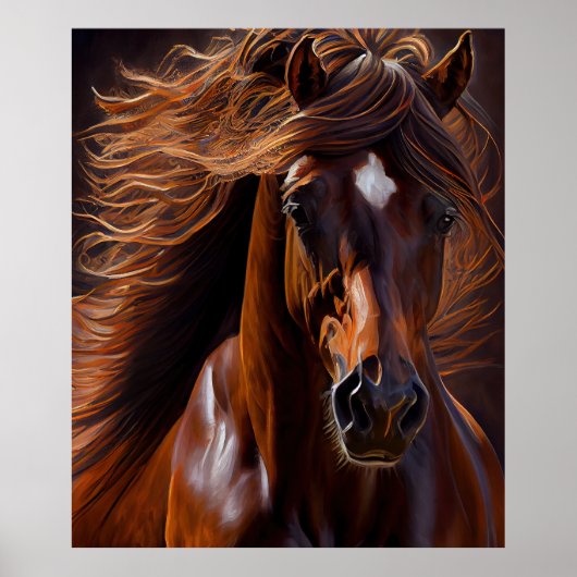Morgan Horse Oil Paint Poster (Vorne)