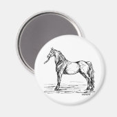 Morgan Horse Simple Sketch Magnet (Vorderseite/Rückseite)