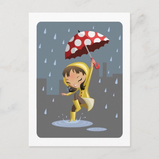 Morgan im Regen Postkarte (Vorderseite)