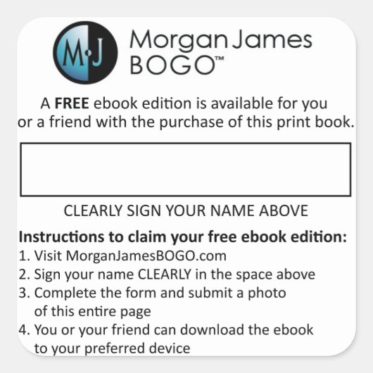 Morgan James BOGO Stickers (Vorderseite)