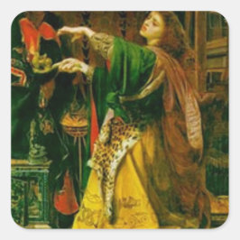 Morgan le Fay - arthurische Legende Quadratischer Aufkleber