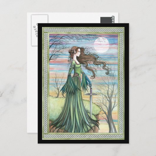 Morgan Le Fay Fantasy Art Postcard Postkarte (Vorne/Hinten)
