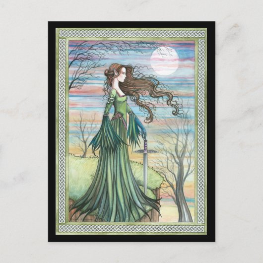 Morgan Le Fay Fantasy Art Postcard Postkarte (Vorderseite)