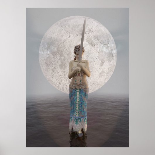 Morgan le Fay und Excalibur Poster (Vorne)