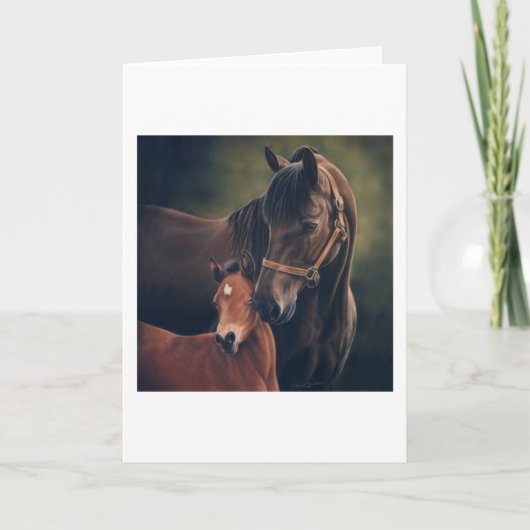 Morgan Mare und Foal Karte (Vorderseite)