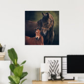 Morgan Mare und Foal von Lynn Peterson Poster (Heimbüro)