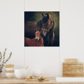 Morgan Mare und Foal von Lynn Peterson Poster (Küche)