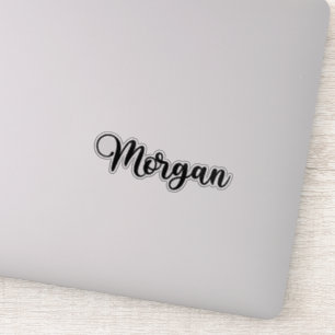 Morgan Name - Handgeschriebene Kalligrafie Aufkleber