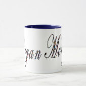 Morgan, Name, Logo, Blue Combo Kaffee Tasse. Tasse (Zentrum)