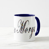 Morgan, Name, Logo, Blue Combo Kaffee Tasse. Tasse (VorderseiteRechts)