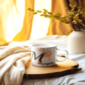  Morgan name Mug &golden flower.Letter M-writ u na Tasse