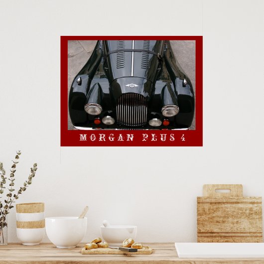 Morgan Plus 4 - Klassisches Auto Poster (Küche)