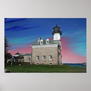 Morgan Point Lighthouse Print Poster