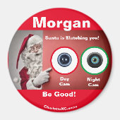 MORGAN Santa beobachtet Magnet (Vorne)