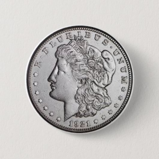 Morgan Silver Dollar Button (Vorderseite)