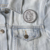 Morgan Silver Dollar Button (Beispiel)