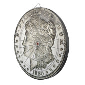 Morgan Silver Dollar Image auf Dartboard Dartscheibe (Vorderseite rechts)