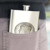 Morgan Silver Dollar Image auf Flask Flachmann (Beispiel)
