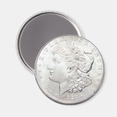 MORGAN SILVER DOLLAR MAGNET (Vorderseite/Rückseite)