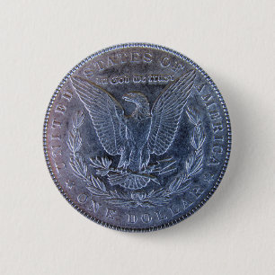Morgan Silver Dollar Rückseite Button