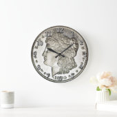 Morgan Silver Dollar Uhr mit Zahlen (Zuhause)