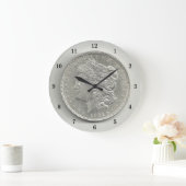 Morgan Silver Dollar Wall Clock 1921 Große Wanduhr (Zuhause)