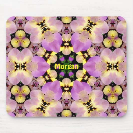 MORGAN ~ Sweet Stiefmütterchen Muster ~ Personalis Mousepad (Vorne)