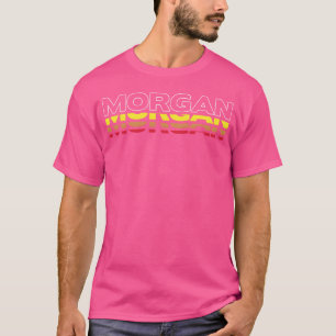 Morgan Vorname Lustig Vintage Sonnenuntergang Morg T-Shirt