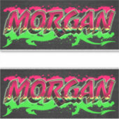 Morgan Vorname Name Graffiti Aufkleber Sticker (Vorderseite)