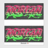 Morgan Vorname Name Graffiti Aufkleber Sticker (Blatt)